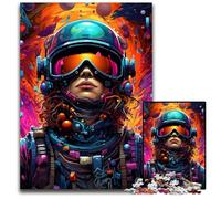 Puzzle 1000 pièces Le psychédélisme coloré des Pirates de l'espace Puzzles pour Adultes Relax & Challenge Art de décoration intérieure colorée pour Les Amis 1000 PCS (38x26cm)