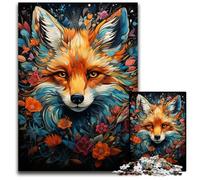 Puzzle 1000 pièces : Le psychédélisme coloré des Puzzles Flower Fox pour Adultes activité éducative pour Les compétences cognitives amélioration des compétences cognitives 1000 pièces (38x26cm)