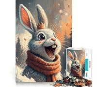 Puzzle 1000 pièces Le Roi Lapin d'hiver pour Adultes Un Jeu Amusant et ressourçant,Un Assemblage sûr et Solide,Une activité idéale pour Toute la Famille (38x52cm)