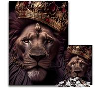 Puzzle 1000 pièces Le Roi Lion Noir ou Rouge pour Adultes, Puzzle en Carton, Divertissement Relaxant, Cadeau de Noël idéal et décoration d'intérieur, 26x38cm