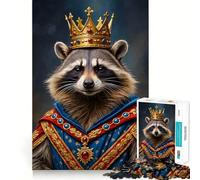 Puzzle 1000 pièces Le Roi Raton Laveur pour Adultes, Jeu de réflexion, Divertissement paisible, pièce de Collection aux découpes soignées (38x26cm)