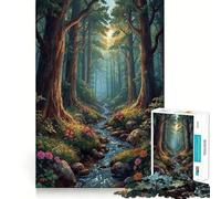 Puzzle 1000 pièces Le ruisseau de la forêt secrète pour Adultes, défi cérébral, Moment de détente, œuvre d'art à Collectionner 50x75cm