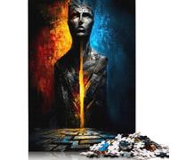 Puzzle 1000 pièces Le Témoin de la Division - Le Visage Divisé par Le Feu et Le Silence pour Adultes Jeu Éducatif Défi Jouet 1000 pièces (75 x 50 cm)