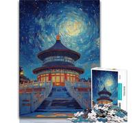 Puzzle 1000 pièces Le Temple du Ciel pour Adolescents, Aide Le Cerveau à exercer des Jouets addictifs pour cultiver la Patience, Jeu de défi Unique 38x26cm