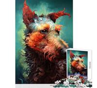 Puzzle 1000 pièces « Le Terrier Confiant » Décoration Murale Cadeau d'anniversaire Jeu de réflexion avec pièces de Formes aléatoires Parfaitement emboîtables Dimensions 38x26cm
