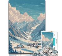 Puzzle 1000 pièces Lech am Arlberg Art Puzzles pour Adultes et Adolescents 1000 pièces Jeu éducatif pour Anniversaire Noël à partir de 14 Ans (26x38cm)