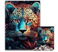 Puzzle 1000 pièces Léopard Africain pour Adultes, Casse-tête Stimulant pour Adolescents, Jeu interactif et Amusant en Famille 26x38cm/10,23x14,96 Pouces