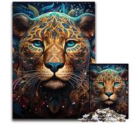 Puzzle 1000 pièces Léopard Africain pour Adultes, décoration à Faire soi-même, défi cérébral, pour Adultes, Famille, Cadeau de Vacances 50x75cm/19,68x29,52 Pouces
