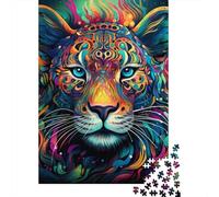Puzzle 1000 pièces Léopard Africain pour Adultes, Jeu Stimulant en Bois, 1000 pièces (75 x 50 cm)