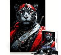 Puzzle 1000 pièces Léopard des neiges Samouraï pour Adultes Stimule la mémoire Divertissement Occasionnel Bords Nets Cadeau Classique (50x75cm)