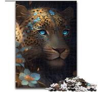 Puzzle 1000 pièces Léopard Fantastique pour Adultes, Taille 50x75cm, pour se détendre et se Mettre au défi, décoration d'intérieur colorée, pour Les Amis