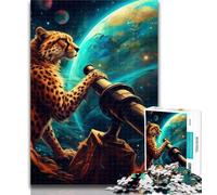 Puzzle 1000 pièces Léopard Galaxie Puzzle 1000 pièces pour Adolescents, Jouets éducatifs et éducatifs, décoration intérieure Unique et Cadeaux 50x75cm