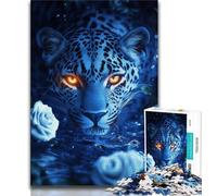 Puzzle 1000 pièces Léopard pour Adultes et Adolescents, Jeu de Quiz, décoration Murale, Cadeaux d'anniversaire et de Noël Uniques, 38x26cm