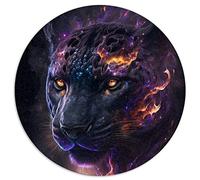 Puzzle 1000 Pièces Léopard Rond Créatif pour Adultes et Enfants - Jeu Éducatif en Carton (67,5 x 67,5 cm)