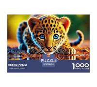 Puzzle 1000 Pièces LéopardAdulte De Qualité Supérieure Animal Theme pour Enfants Et Adultes Cadeaux Adultes Et Enfants À Partir De 12 Ans 38x26cm/1000pcs
