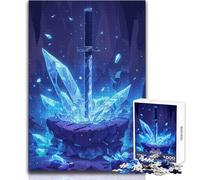 Puzzle 1000 pièces L'Épée de Cristal - Idéal pour des Moments de détente à la Maison - Jeu de Construction Durable et précis - Dimensions:38x52cm