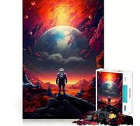 Puzzle 1000 pièces « Les astronautes veulent rentrer chez eux » Jeu de réflexion décoratif et Facile à Nettoyer Cadeau pour Un Moment de Calme Cadeau d'anniversaire Artistique (38x52cm)