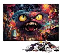 Puzzle 1000 pièces Les Monstres arrivent dans la Ville colorée Puzzles pour Adultes et Enfants Puzzle en Papier Excellent Cadeau pour Adultes 1000 pièces (38 x 26 cm)