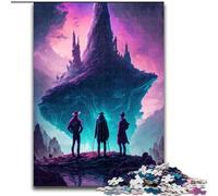 Puzzle 1000 pièces Les Sorciers sur Une Montagne Puzzles Taille 50x75cm Cadeau Parfait pour la Famille et Les Amis, Convient aux 14 Ans et Plus