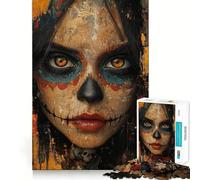 Puzzle 1000 pièces Les Yeux Bruns des Morts Jeu créatif et Artistique à découper avec précision Idéal pour se détendre et Passer Un Moment agréable Cadeau d'anniversaire ou de Loisir (50x75cm)