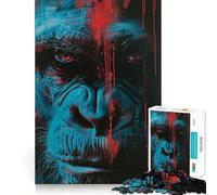 Puzzle 1000 pièces « L'Éveil d'Hanuman » Découpe Lisse Jeu de réflexion Cadeau Relaxant Décoration de Noël (38x52cm)
