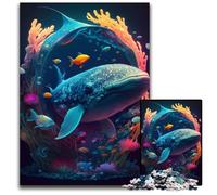 Puzzle 1000 pièces Léviathan psychédélique pour Adultes, décoration idéale pour la Maison ou Le Bureau, Cadeau de Noël idéal 50x75cm/19,68x29,52 Pouces