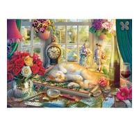 Puzzle 1000 pièces : L'heure du puzzle pour le chat G