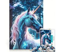 Puzzle 1000 pièces Licorne Blanche Magique Jeu de réflexion défi Difficile Cadeau pour Les Amis et la Famille 50x75cm