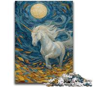 Puzzle 1000 pièces Licorne mystérieuse Convient aux Enfants de 14 Ans et Plus Jouet intellectuel Jeu éducatif pour Anniversaire et Noël 26x38cm