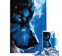 Puzzle 1000 pièces L'Œil du Loup Jeu Difficile et Stimulant Cadeau Anti-Stress pour Femmes À partir de 14 Ans 38x52cm