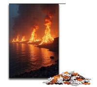 Puzzle 1000 pièces « L'incendie de la Falaise Rouge » pour Adultes Puzzle Impossible Anti-Stress pour Adolescents de 14 Ans et Plus 1000 pièces (75 x 50 cm)