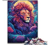 Puzzle 1000 pièces Lion coloré en Carton, pour Les Anniversaires, Les fêtes et la décoration intérieure 1000 pièces(26x38cm)