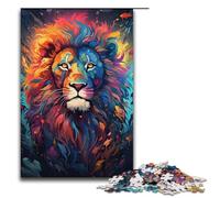 Puzzle 1000 pièces Lion Exotique coloré Puzzles en Bois Jeux éducatifs Décoration de la Maison 1000 pièces (38 x 26 cm)