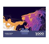 Puzzle 1000 Pièces Lion Roar Wall Art Print-1 pour Adolescents - Jeu De Réflexion - Cadeaux pour Femmes - Idées Cadeaux Uniques pour Un Anniversaire Ou Noël 38x26cm/1000pcs