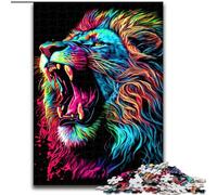 Puzzle 1000 pièces Lion… Soirée Jeux en Famille : Une expérience visuelle stimulante et enrichissante (Taille 50x75cm)