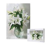 Puzzle 1000 Pieces Lis Grand Puzzle Classiques en Bois pour Adultes, Jeux Amusants/Colorés/Impossible/Difficiles, Cadeau d'anniversaire de Festivals pour la Famille Amis Cadeaux, Usine M-1157