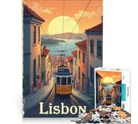 Puzzle 1000 pièces Lisbonne, Portugal | Défi difficile Liste de souhaits avec le Père Noël pour des cadeaux pour toute la famille 38x26cm