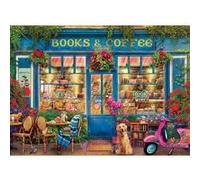 Puzzle 1000 pièces - EUROGRAPHICS - Livres et café - 48.89 x 67.56 cm - À partir de 12 ans - Mixte