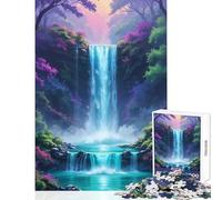 Puzzle 1000 pièces « L'oasis secrète de la Cascade » Jeu à Monter soi-même pour Femmes et Hommes Jeu éducatif pour renforcer Les Liens Amoureux Dimensions 50x75cm