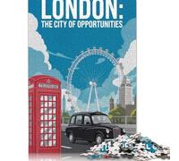 Puzzle 1000 pièces Londres, la Ville des opportunités, pour Adultes, Jeu éducatif en Bois pour Enfants, Cadeau de Noël, 1000 pièces (75 x 50 cm)