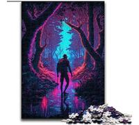Puzzle 1000 pièces Lost in Neon Woods, Aide Le Cerveau à exercer des Jouets addictifs pour cultiver la Patience Décoration Parfaite (Taille 26x38cm)