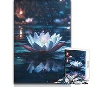 Puzzle 1000 pièces Lotus Magique Lumineux - Un Passe-Temps paisible et satisfaisant - Assemblage Parfait - Découpe de précision - Dimensions:50x75cm