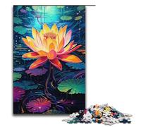 Puzzle 1000 pièces Lotus psychédélique coloré pour Adultes Jeu Familial Amusant Anti-Stress défi Difficile 1000 pièces (38 x 26 cm)