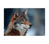 Puzzle 1000 Pieces Loup 75x50cm Puzzle Adulte Animaux de Qualité, Colorés, Supérieure Défi éducatif Jouets pour Familial Les Soirées de Jeu pour Cadeau Femme Cadeau Homme Decoration Noel Chambre C-77