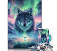 Puzzle 1000 pièces Loup Arctique pour Adolescents, 1000 pièces, Jouets éducatifs, Anti-Stress, liste de souhaits avec Père Noël 50x75cm