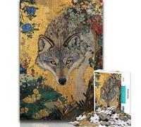 Puzzle 1000 pièces Loup Art, Anti-Stress, défi Difficile, Chaque pièce est Unique - Jeu Familial Stimulant et Amusant (75x50cm)