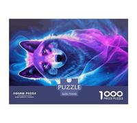 Puzzle 1000 pièces Loup Astral Puzzles créatifs carrés en Bois pour Adultes Cadeaux de Noël 1000 pièces (75 x 50 cm)