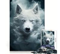 Puzzle 1000 pièces Loup Blanc Spectral pour Adolescents, idéal pour développer Ses capacités cognitives, se détendre et Offrir Un Cadeau attentionné 38x26cm