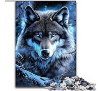 Puzzle 1000 pièces Loup dans la Neige Puzzle 1000 pièces Activité de cohésion familiale, Cadeau Unique pour Les fêtes et Les Anniversaires (Taille 50x75cm)