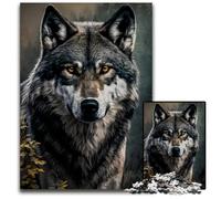 Puzzle 1000 pièces Loup Fantastique, Puzzle Impossible pour Adultes, pour Les fêtes, création à Faire soi-même, 26x38cm/10,23x14,96 Pouces